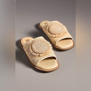 ▪️NWT Kelsi Dagger Brooklyn Bloom Raffia Slide Sandals